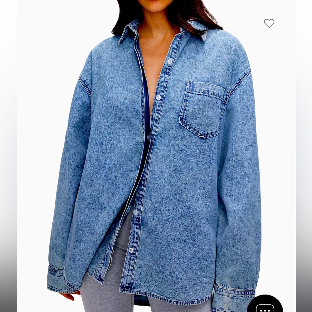 Good American Easy Denim Shirt